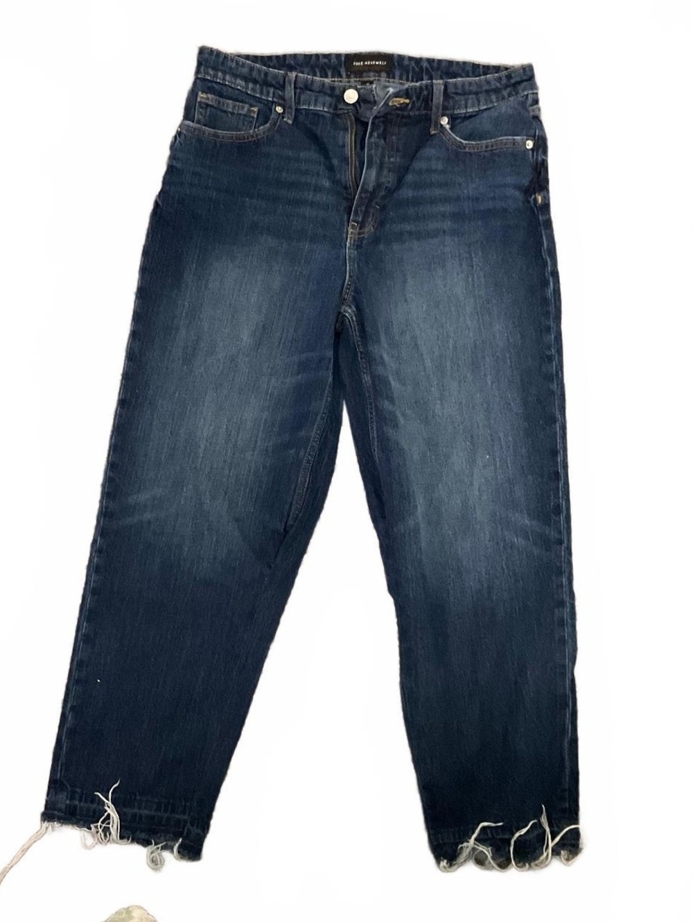 Free Assembly Cropped Frayed Hem Jeans